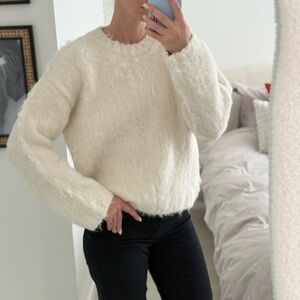 Cozy Cream Fuzzy Sweater. Like New! Size S. H&M